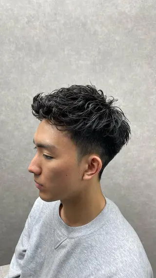 ショート パーマ メンズ GO TODAYシェアサロン大名店所属・濵武 尚人のヘアスタイル