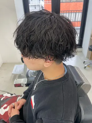 ショート カラー パーマ ヘアアレンジ メンズ 亀井隆汰/メンズ専門 パーマ特化美容師のヘアスタイル