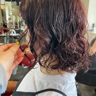 ミディアム パーマ 似合わせヘア🤍 面田法子のヘアスタイル