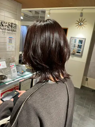 ミディアム カラー さかい なつみのヘアスタイル