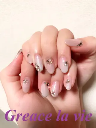 ロング カラー パーマ ヘアアレンジ キッズ ネイル マツエク・マツパ Greace la vie所属・Greace  la vieのネイルデザイン