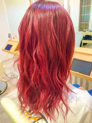 セミロング カラー ヘアアレンジ Design Color🐰アユミのヘアスタイル