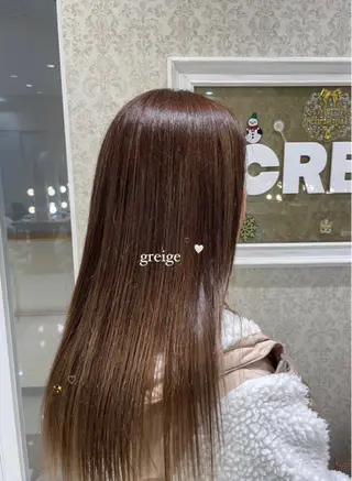 ロング カラー ブリーチなしカラー/ 暖色カラー/艶カラーのヘアスタイル