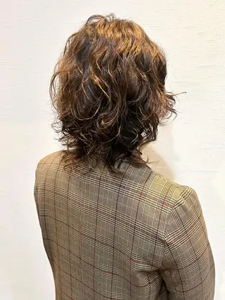 ミディアム パーマ 𝘒𝘺𝘰𝘬𝘢 🌿‬のヘアスタイル