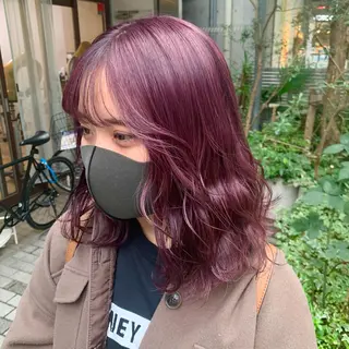 セミロング カラー 平野葵🎀 hair/nailのネイルデザイン