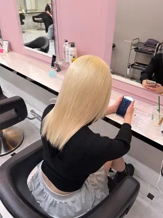 ロング カラー 赤み消し透明感🩶 銀座Ryota🩶のヘアスタイル