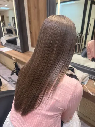 ロング カラー 赤み消しカラー🌱 YUZUKI🫧のヘアスタイル