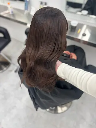 ロング カラー 韓国風暗髪ヘア🤍 🫧MIREIのヘアスタイル