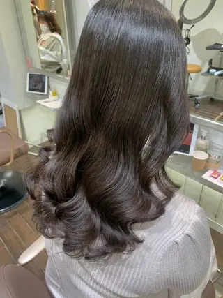 ロング パーマ GO TODAY シェアサロン 銀座Arc店所属・デジタルパーマ🫧 韓国風ヘア🫧サクラのヘアスタイル