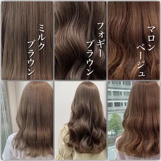 ロング カラー ダブルカラー 韓国ヘアKYONのヘアスタイル