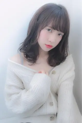 セミロング カラー ヘアアレンジ メンズ キッズ ネイル マツエク・マツパ 💕トレンドうる艶髪 💕TUNE銀座のヘアスタイル