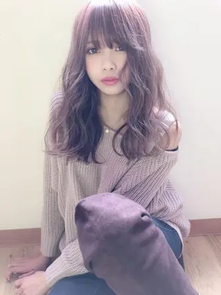 セミロング カラー テトネ タカシのヘアスタイル