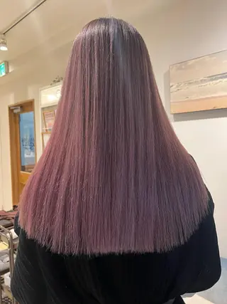 ロング 渋谷ハイトーン/ デザインカラー阿部のヘアスタイル