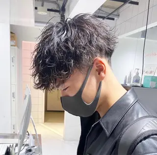 ショート カラー パーマ メンズ 【メンズサロン】 BLUCK 横浜のヘアスタイル