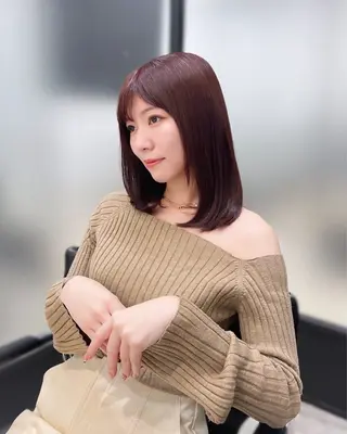 ミディアム 韓国レイヤーカット 髪質改善▫️水野有真のヘアスタイル