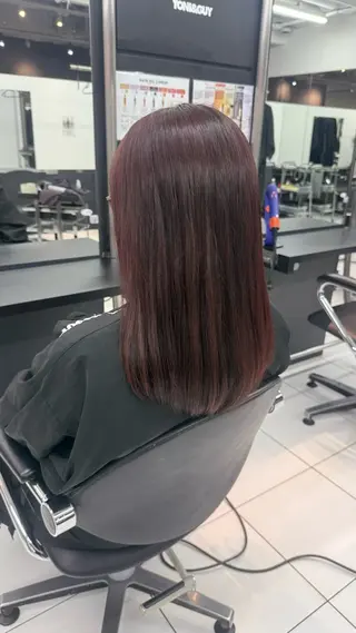 セミロング ユヅキ ハイライトモデル募集のヘアスタイル