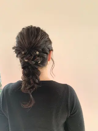 セミロング カラー パーマ ヘアアレンジ 加藤 綾華のヘアスタイル