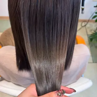 ミディアム カラー 透明感カラー/ くびれヘア/ユウユのヘアスタイル