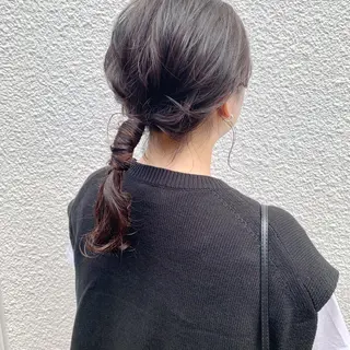 セミロング ヘアアレンジ 野々村 朋美のヘアスタイル