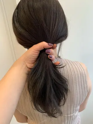 ミディアム カラー 韓国×巻ける髪質改善 💍maki💍のヘアスタイル