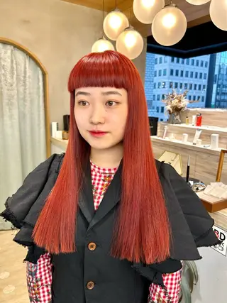 ロング 🩵縮毛矯正/ブリー チ/髪質改善/いつかのヘアスタイル