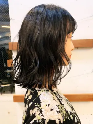 ミディアム カラー パーマ tension 【テンション】のヘアスタイル