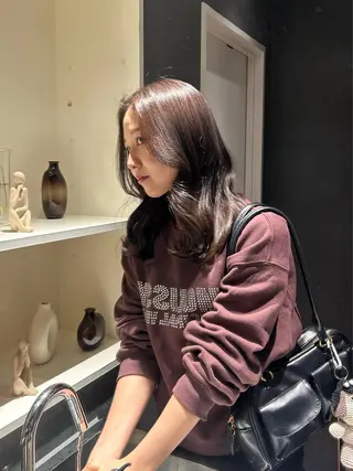 セミロング えり 堀江/ボブ /艶髪/レイヤーのヘアスタイル