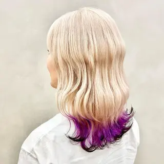 セミロング カラー 🤍髪質改善➕透明感 カラー🤍川上葵のヘアスタイル