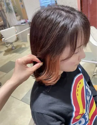 ミディアム カラー 透明感カラー/ くびれヘア/ユウユのヘアスタイル