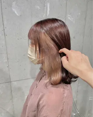 ミディアム カラー ベージュカラー💖 やすひろのヘアスタイル