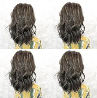 ミディアム カラー レイヤーカット BLend 渋谷のヘアスタイル