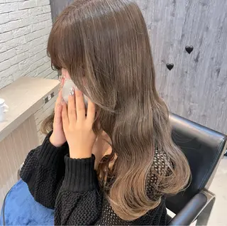 ロング noa hair design 町田店所属・miyu♡̷̷ 韓国ヘア/顔まわりのヘアスタイル