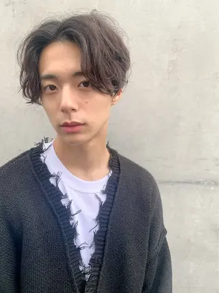 メンズ シャドウパーマ/ 波巻きパーマ/三鷹のヘアスタイル