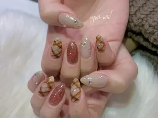 ネイル 花 火のネイルデザイン