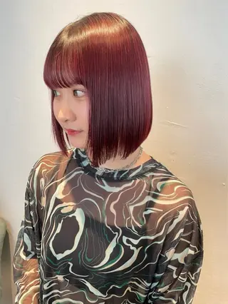 カラー ミユウ👗🎀 /カラーリスト/ボブのヘアスタイル