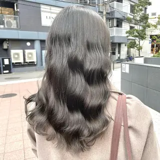セミロング カラー 色白に見える暗髪 梅田・増田のヘアスタイル