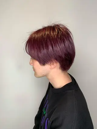 ショート カラー メンズ RIGO hair所属・トクシ ーのヘアスタイル