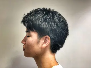 ショート カラー パーマ メンズ 美髪矯正 Rioのヘアスタイル