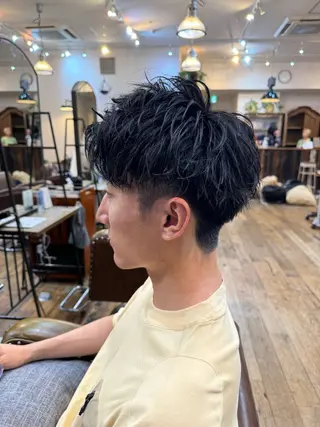 パーマ メンズ 🐋湊 ゆうき /ショートカット🫧のヘアスタイル