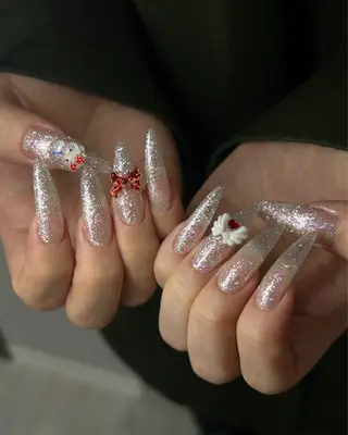 ネイル Haluca 長さ出し🍀のネイルデザイン