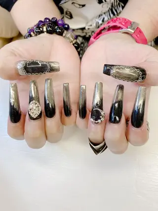 ロング JNA認定講師🌸 RIEのネイルデザイン