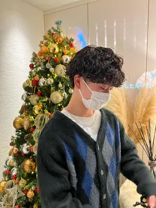 ショート パーマ メンズ fifth JINGUMAE所属・波巻きスパイラルパー マ/シャドウパーマ駿のヘアスタイル