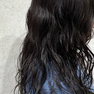 セミロング パーマ 髪質改善ストレート /暖色カラー🎀🪞のヘアスタイル