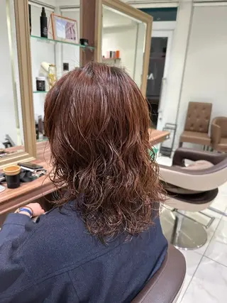 ミディアム パーマ Ash 二子玉川店 🐈‍⬛中溝有紗🎀のヘアスタイル