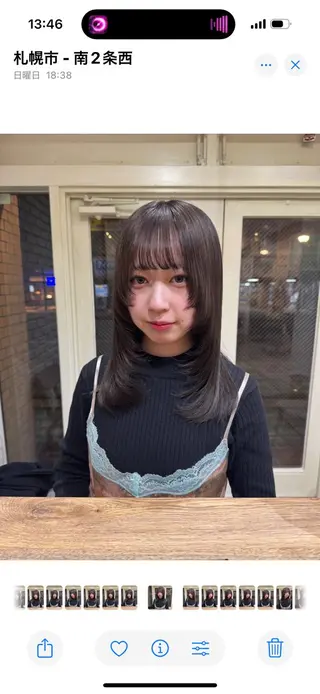 セミロング カラー 阿部  ことみ /メンズカットモデルのヘアスタイル