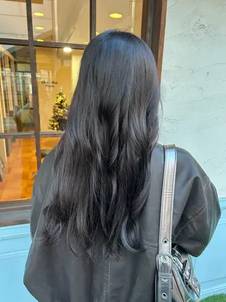 セミロング カラー ヘアアレンジ chacha blanc元山のヘアスタイル