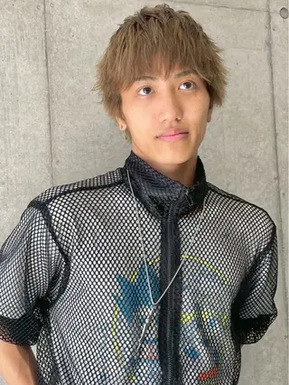 カラー メンズ 暖色カラー/艶カラー mitsuki🌴のヘアスタイル