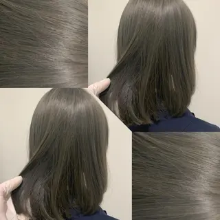 ミディアム カラー パーマ ヘアアレンジ ネイル マツエク・マツパ 韓国風ベージュ🤎 赤みなし🌿横浜🤎のヘアスタイル