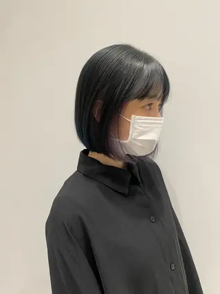 ショート カラー メンズ mina🪐立川駅/ レイヤー/ボブのヘアスタイル