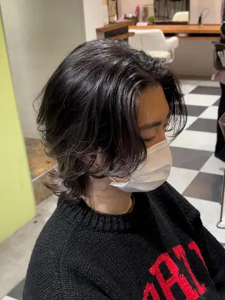 メンズ 透明感ブリーチ/ メンズパーマのヘアスタイル